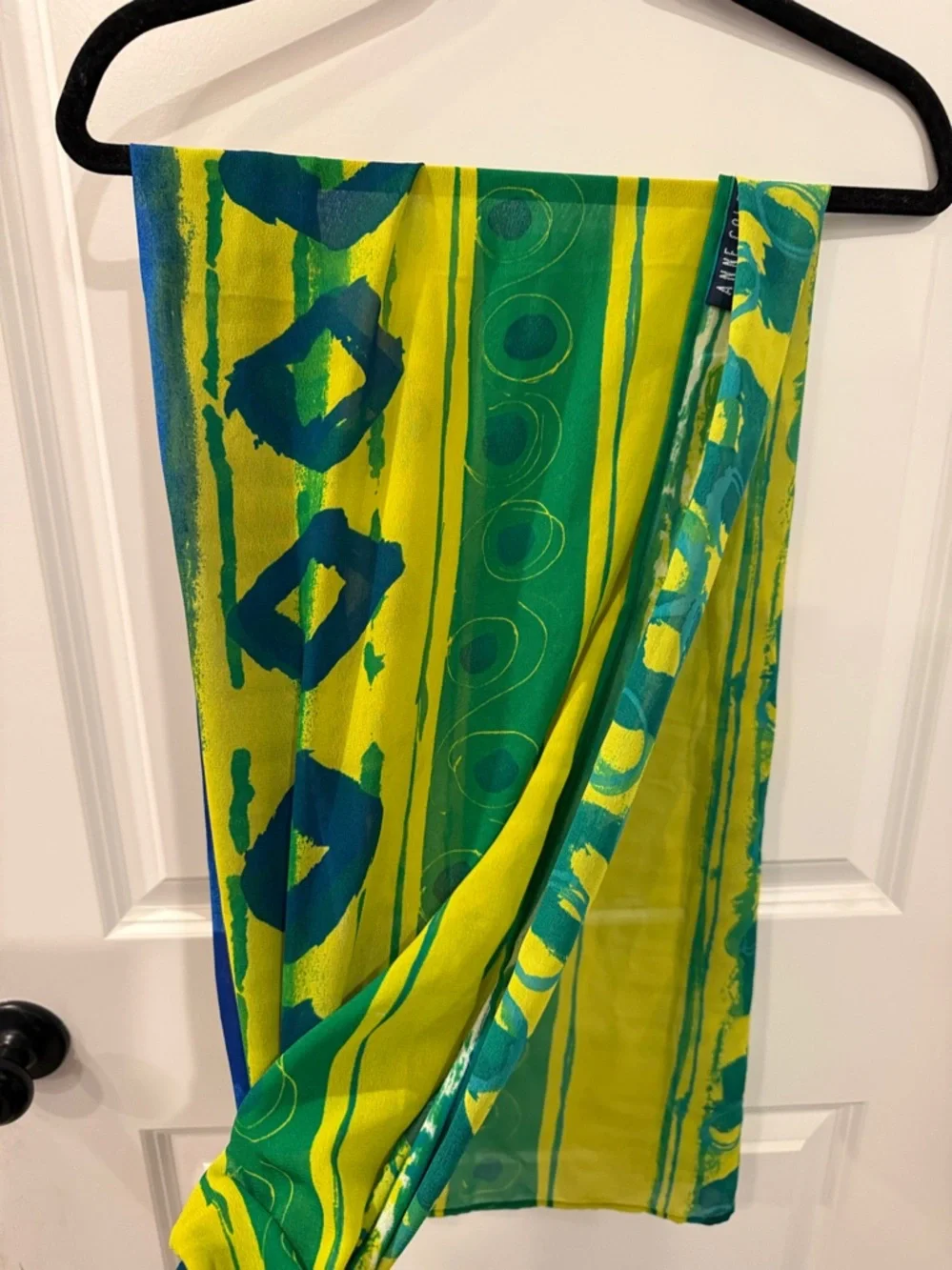 Anne Cole Blue & Green Patterned Beach Wrap